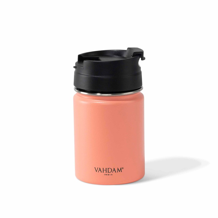 Drinkware VAHDAM | Vitality Flip Bottle Insulated (Coral)