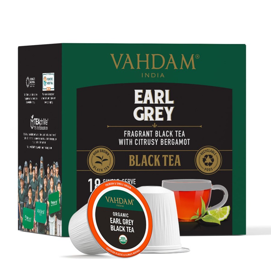 Teas VAHDAM Instant K-Cups | Earl Grey Black Tea: Single Serve Tea Pods