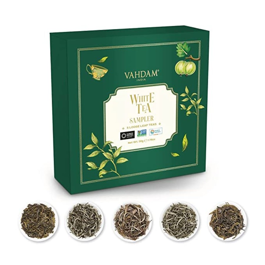 Teas VAHDAM White Tea | White Teas Valentine'S Day Gift Sampler, 5 Teas