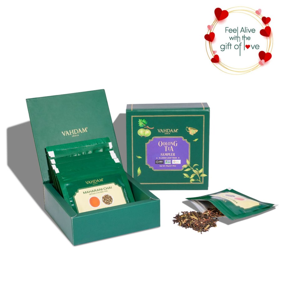 Teas VAHDAM Oolong Tea | Oolong Tea Loose Leafvalentine'S Day Sampler, 5 Teas