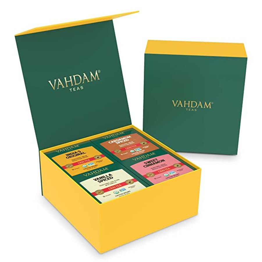 Teas VAHDAM Chai Tea | Assorted Chai Tea Kit | 4 Variants, 60 Tea Bags