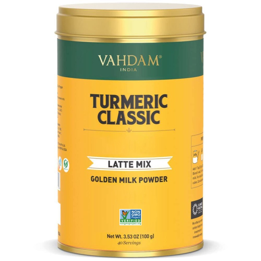 Teas VAHDAM Chai Latte | Turmeric Classic Latte, Golden Milk Powder, 3.53 Oz