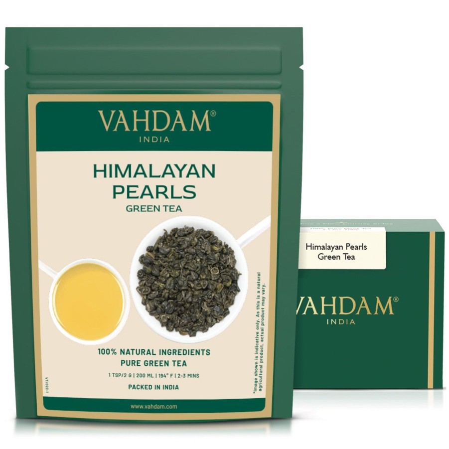 Teas VAHDAM Green Tea | Himalayan Pearls Green Tea, 3.53 Oz