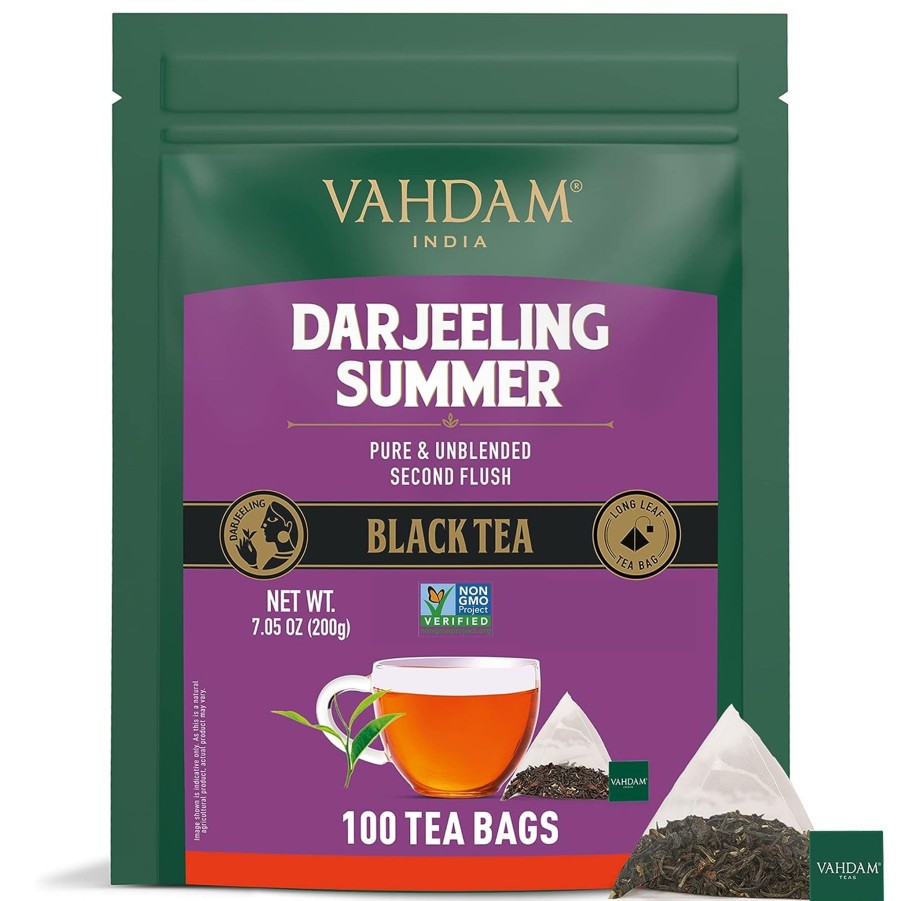 Teas VAHDAM Black Tea | Darjeeling Summer Black Tea, 100 Count