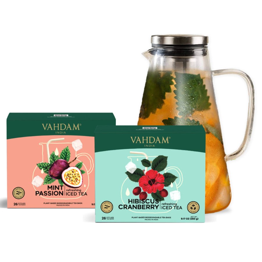 Teas VAHDAM Iced Tea | Citrus Floral Pitcher Bundle