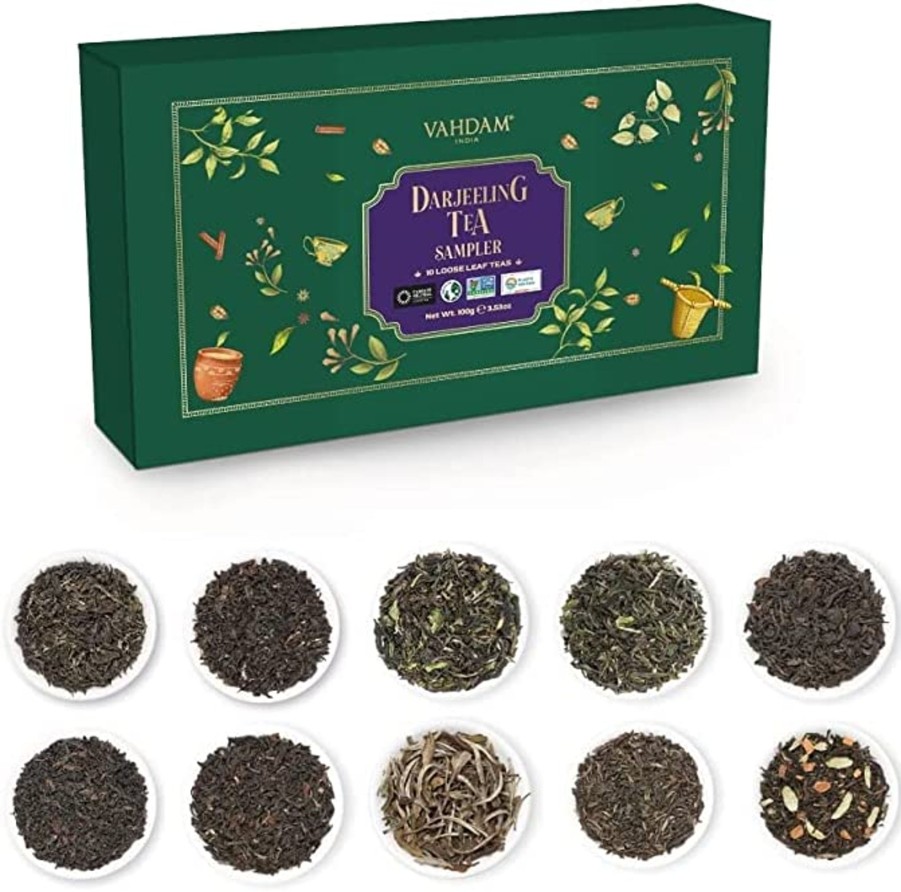 Teas VAHDAM Samplers | Darjeeling Teas Valentine'S Day Sampler, 10 Teas