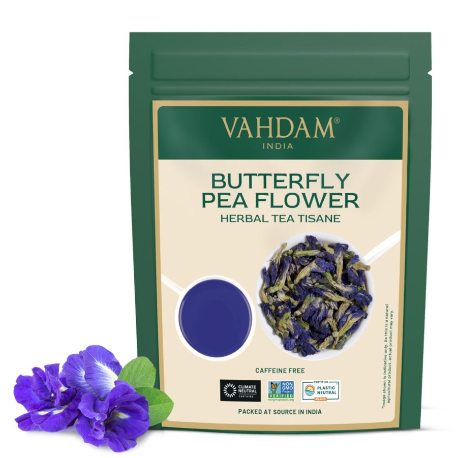 Teas VAHDAM Herbal Tea | Butterfly Pea Flower Tea Herbal Tea Tisane