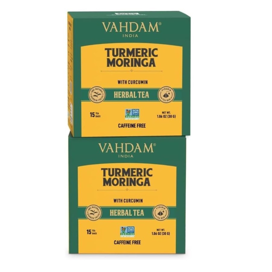 Teas VAHDAM Herbal Tea | Turmeric Moringa Herbal Tea Tisane 30 Count