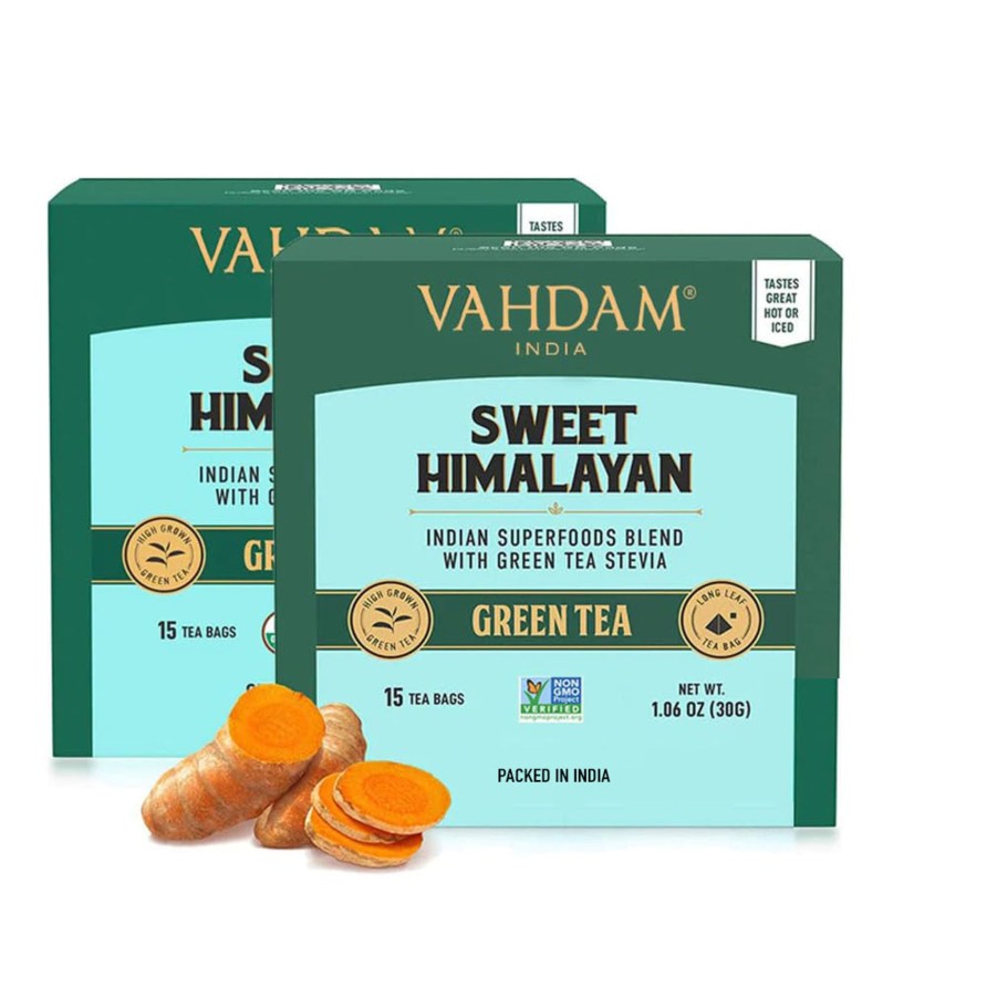 Teas VAHDAM Green Tea | Sweet Himalayan Green Tea, 30 Count