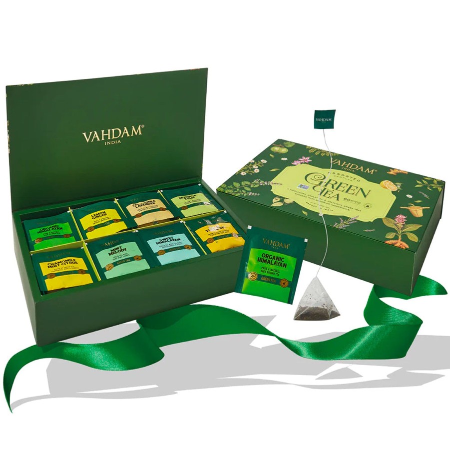 Teas VAHDAM Samplers | Green Tea Assortment Valentine'S Day Gift Set, 8 Variants