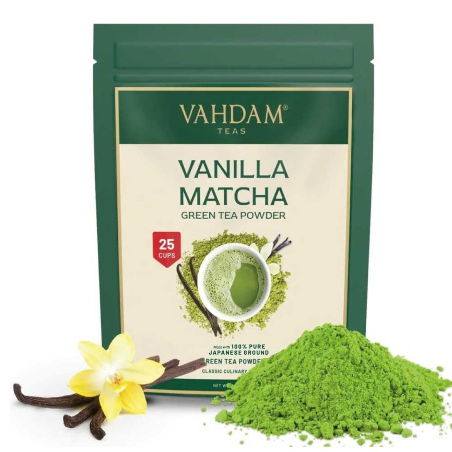 Teas VAHDAM Matcha | Vanilla Matcha Green Tea Powder, 1.76 Oz