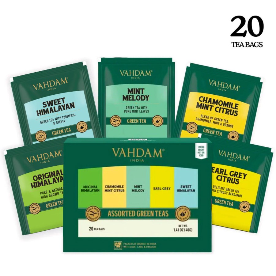 Teas VAHDAM Green Tea | Assorted Green Teas Valentine'S Day Sampler, 5 Variants