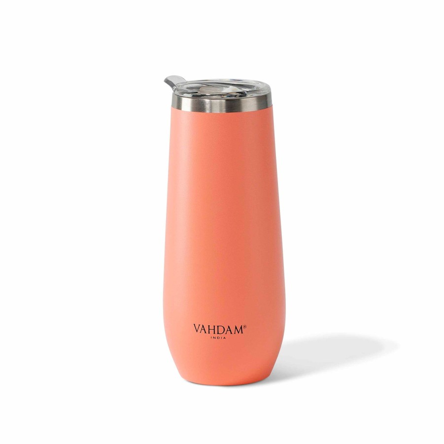 Drinkware VAHDAM | Caper Tumbler Insulated (Coral)