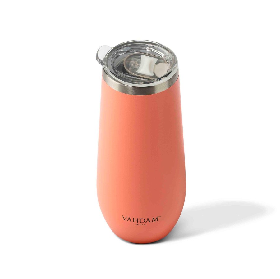 Drinkware VAHDAM | Caper Tumbler Insulated (Coral)