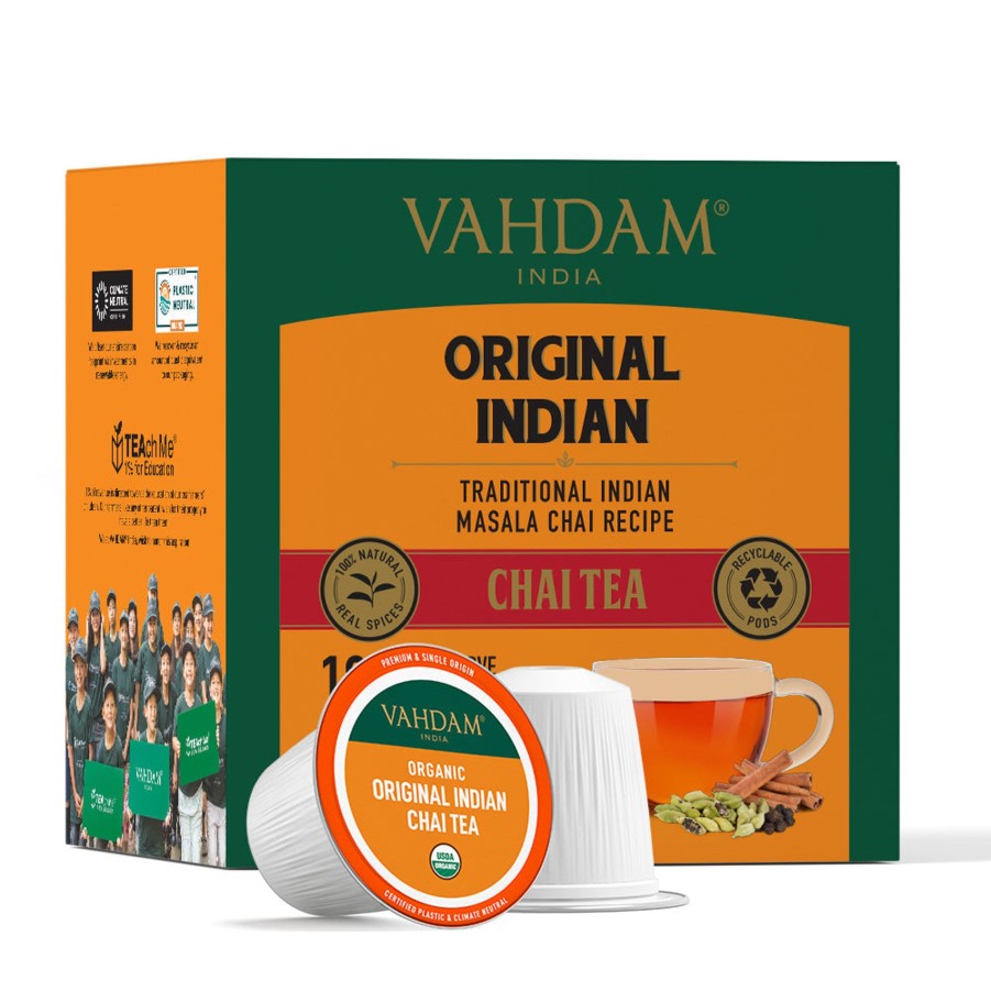 Teas VAHDAM Instant K-Cups | Original Indian Chai Tea: Single Serve Tea Pods