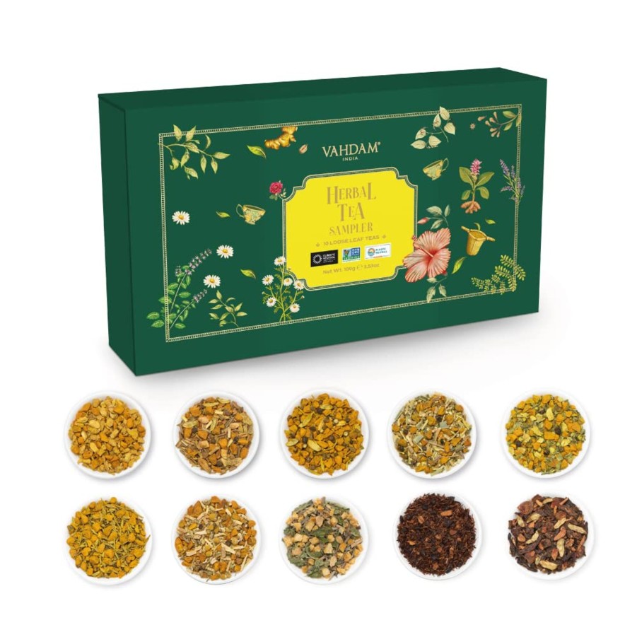 Teas VAHDAM Herbal Tea | Herbal Teas Valentine'S Day Gift Sampler,10 Variants