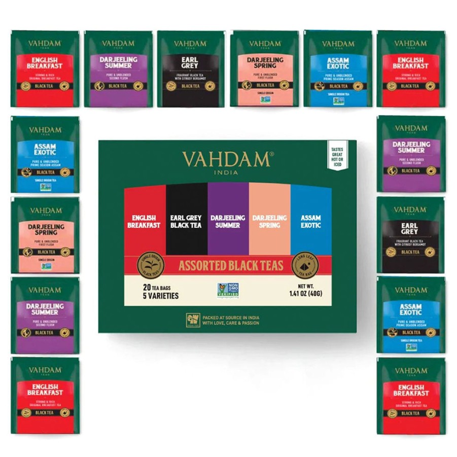 Teas VAHDAM Black Tea | Assorted Black Teas Valentine'S Day Sampler, 5 Variants