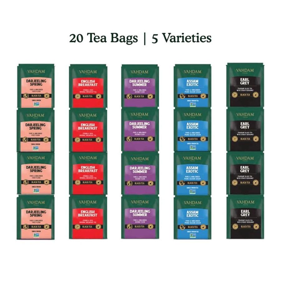 Teas VAHDAM Black Tea | Assorted Black Teas Valentine'S Day Sampler, 5 Variants