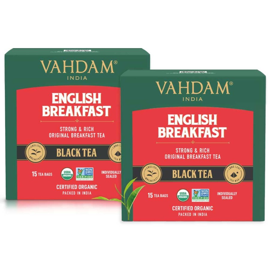 Teas VAHDAM Black Tea | English Breakfast Black Tea, 30 Count (15X2)