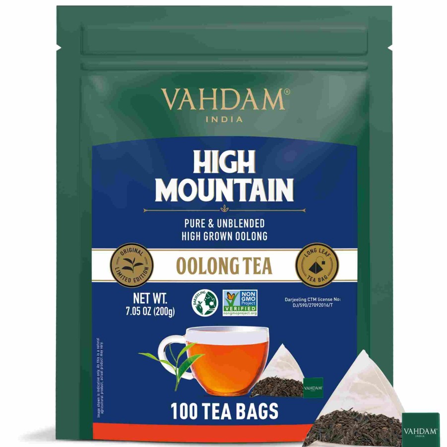 Teas VAHDAM Oolong Tea | High Mountain Oolong Tea, 100 Count