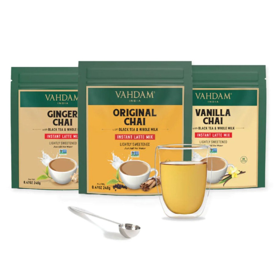 Teas VAHDAM Chai Latte | Instant Latte Starter Bundle