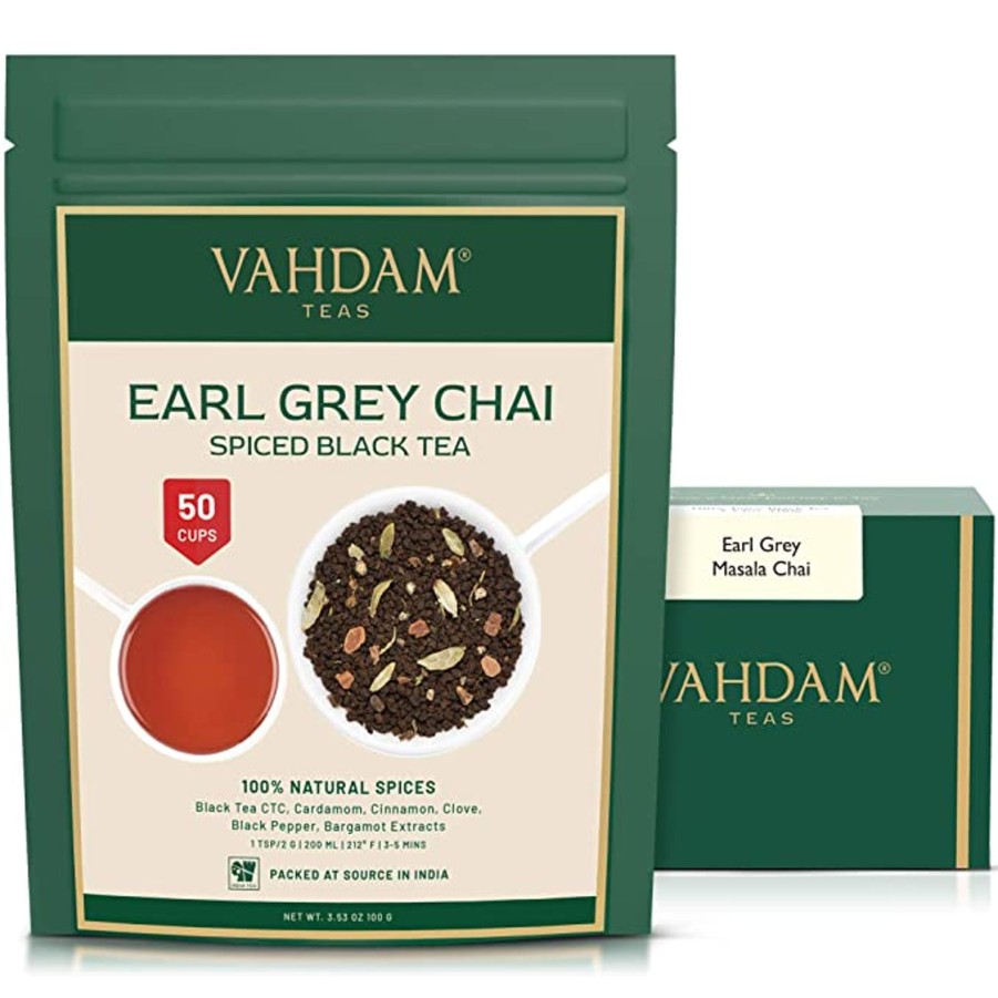 Teas VAHDAM Chai Tea | Earl Grey Masala Chai Tea, 3.53 Oz