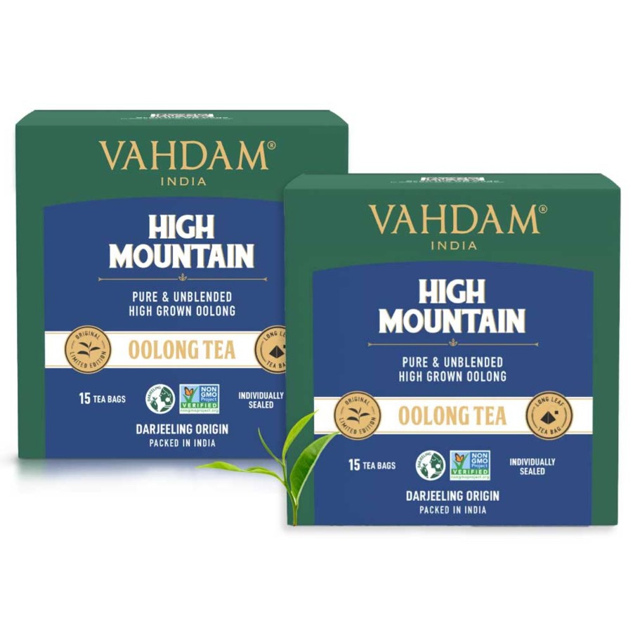 Teas VAHDAM Oolong Tea | High Mountain Oolong Tea, 30 Count (15X2)