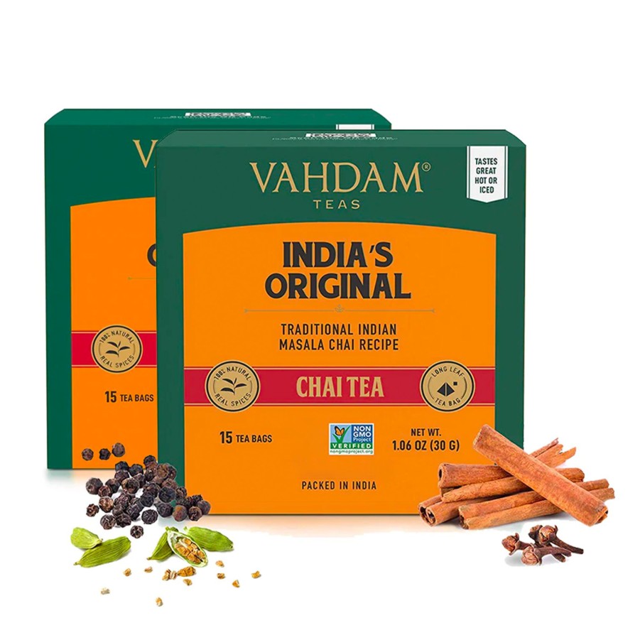 Teas VAHDAM Chai Tea | India'S Original Masala Chai Tea, 30 Count (15X2)