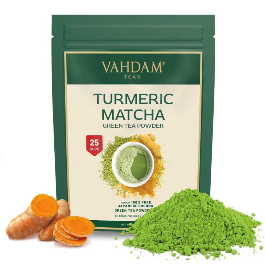 Teas VAHDAM Matcha | Turmeric Matcha Green Tea Powder, 1.76 Oz