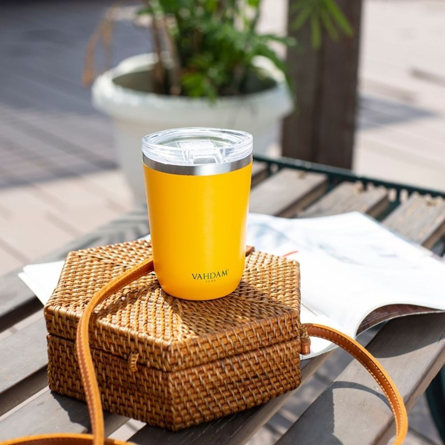 Drinkware VAHDAM | Ardour Tumbler Insulated (Yellow)