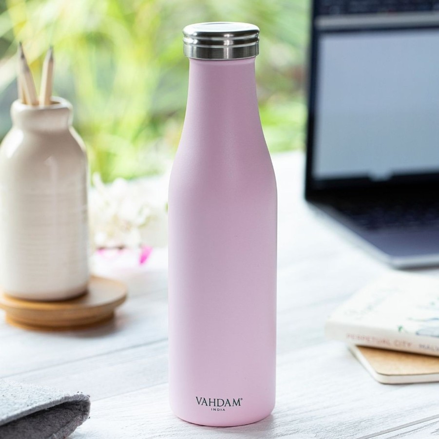 Drinkware VAHDAM | Verve Bottle Insulated (Blush Pink)