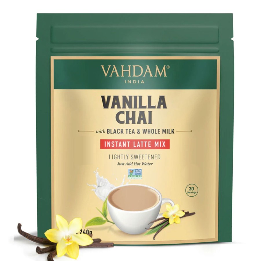 Teas VAHDAM Chai Latte | Vanilla Chai Latte, Instant Mix, 8.47 Oz